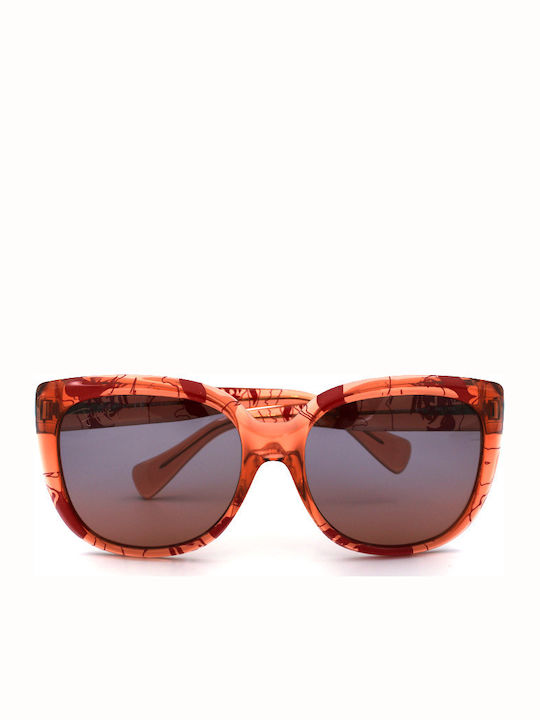 Emilio Pucci Damen Sonnenbrille mit Orange Gestell und Orange Verlaufsfarbe Linse EP740S 643