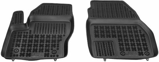 Rezaw Plast Set of Front and Rear Mats 3pcs Tray Type for Ford Tourneo 2013+ Black