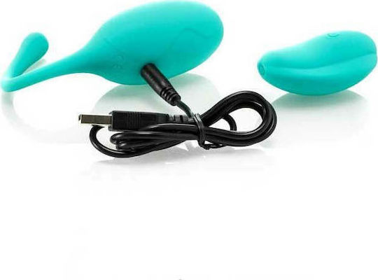 Zenn Remote Controlled Love Egg Δονητής Egg με Απομακρυσμένο Έλεγχο 17.5cm Turquoise