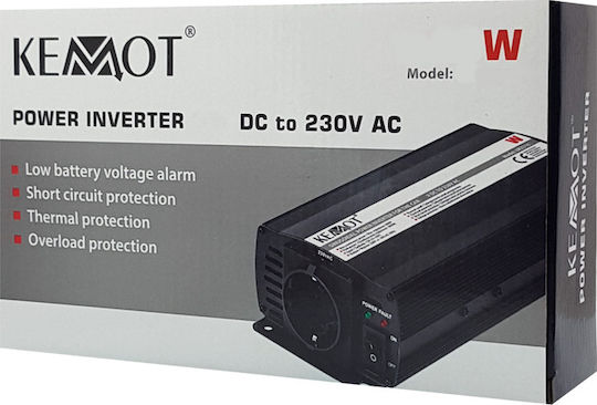 Kemot Invertor Auto Modificat Sine Wave 500W pentru Convertirea 24V DC în 230V AC