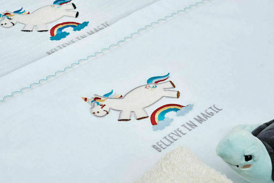 Cokitex Unicorn Baby Sheets Set Crib Cotton 120x160cm 3pcs