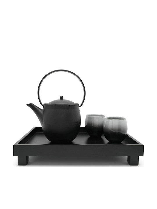 Bredemeijer Sendai Tea Set with Cup Porcelain in Black Color 3pcs