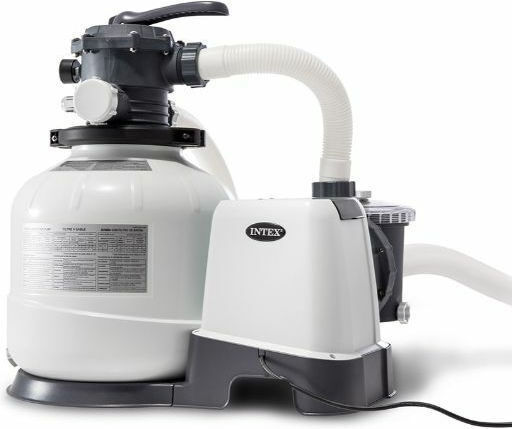 Intex Ultra Round Στρογγυλή Πισίνα PVC 8000lt με Μεταλλικό Σκελετό 732x132εκ. Γκρι