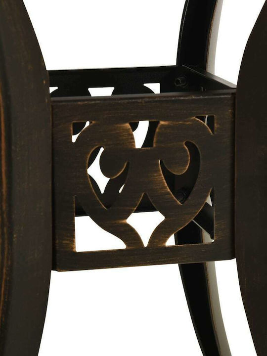 Tisch für kleine Außenbereiche Stabil Bronze 78x78x72cm
