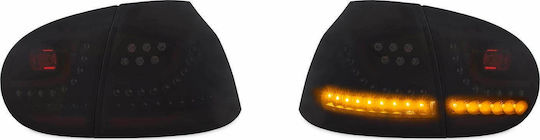 JOM Πίσω Φανάρια Led για Volkswagen Golf Mk5 Dynamic Black 2003-2008 2τμχ