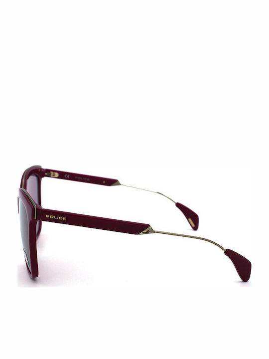 Police Damen Sonnenbrille mit Burgundisch Kunststoff Gestell und Burgundisch Linse SPL621 Z05G