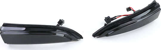 Carner Tinted Flash LED Ford Fiesta 6 Mirror Dynamic Black Smoke 09-17 Pieces 2