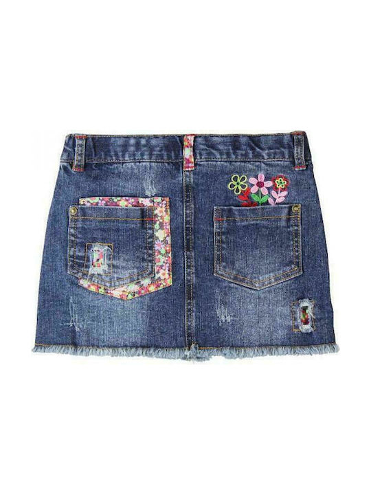 Boboli Kids Denim Skirt Blue