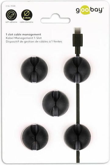 Goobay 95040 Cable Clips 5pcs Black