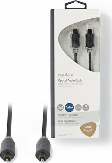 Nedis Optical Audio Cable TOS male - TOS male Μαύρο 3m (CABW25000AT30)