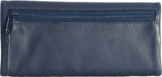 Mario Rossi Lederne Tabaktasche in mit magnetischem Verschluss 16x8.3cm Navy Blue