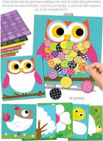Crealign Children's Craft Decorate with Felt Animals of the Countryside for Children 3+ years Years