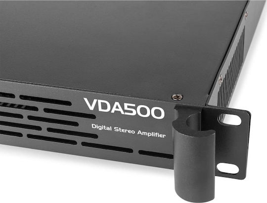 Vonyx VDA500 PA Power Amplifier 2 Channels 125W/4Ω 90W/8Ω with Cooling System Black