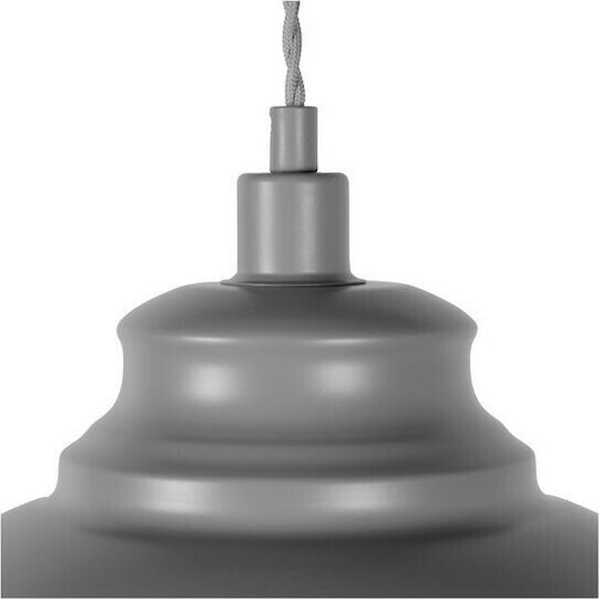 Lucide Lightning Κρεμαστό Φωτιστικό Γκρι Καμπάνα με Ντουί E27 29x29x22εκ.