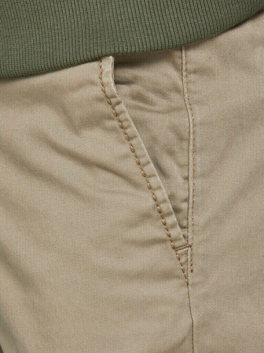 Kids' Chino Fabric Pants Beige