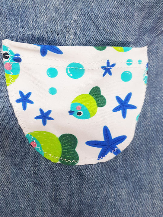 Mayoparasol Kinder Badeanzug Badeshorts Hellblau