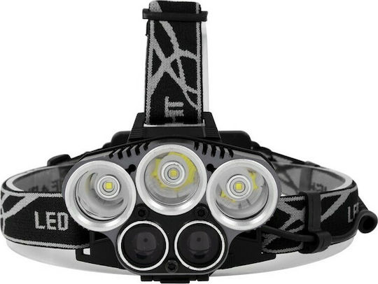 GloboStar Rechargeable Headlamp LED IP44 with Maximum Brightness 5000lm XML2-T6 Black