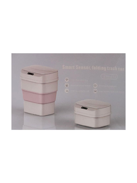 Factory ZSW-L11 Waste Bin Waste Plastic with Photocell White-Pink 8lt 1pcs
