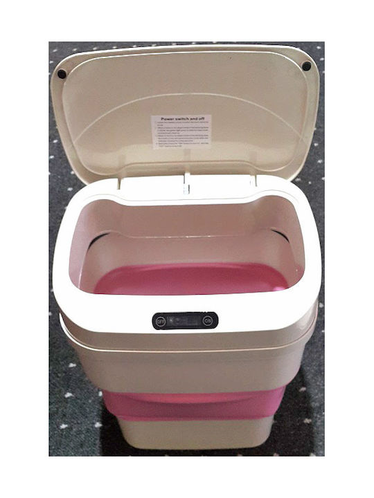 Factory ZSW-L11 Waste Bin Waste Plastic with Photocell White-Pink 8lt 1pcs