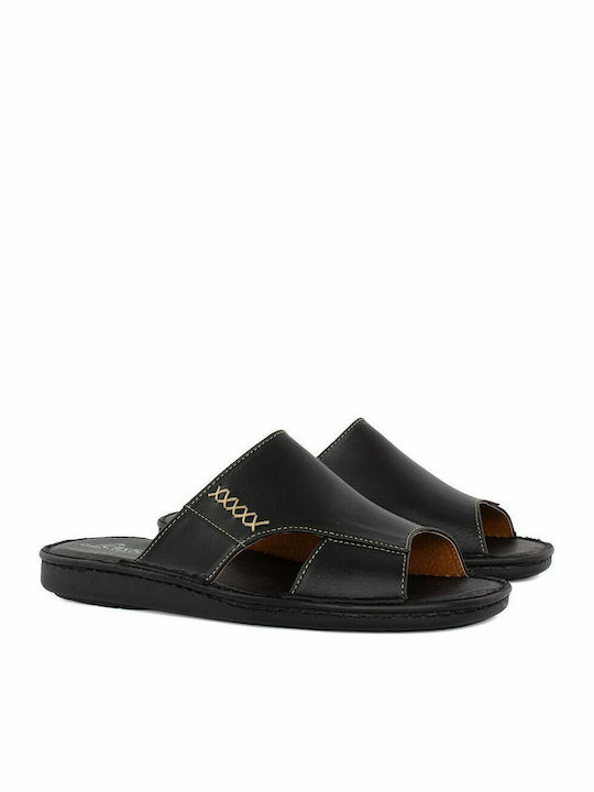 Castor Anatomic Men's Leather Sandals Black