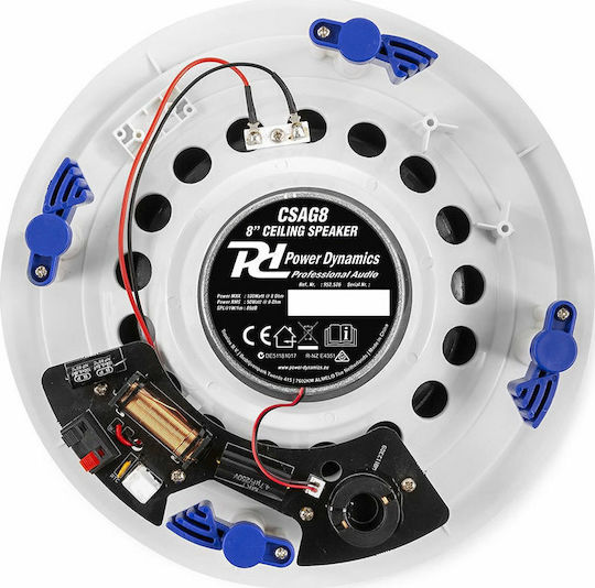 Power Dynamics CSSG8 Ηχείο Οροφής 50W (Τεμάχιο) Λευκό