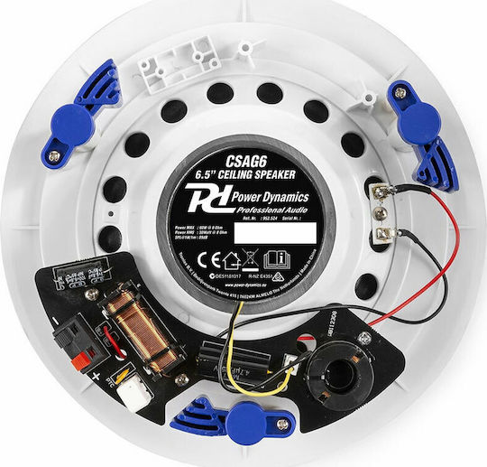 Power Dynamics CSSG6 Ηχείο Οροφής 40W (Τεμάχιο) Λευκό 952.524