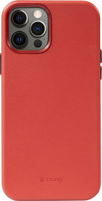 Crong Essential MagSafe Back Cover Δερματίνης Κόκκινο (iPhone 12 Pro Max)