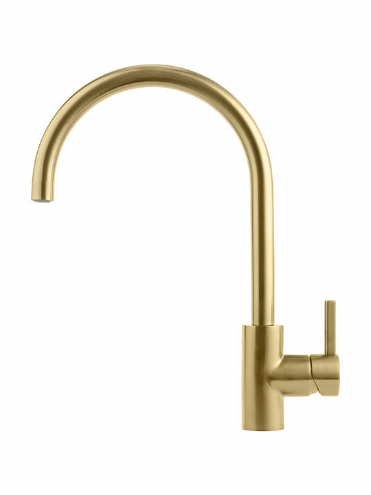 Franke Eos Neo Standard Tall Kitchen Faucet Counter Campaign Gold