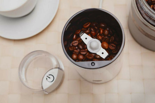 Eldom Electric Coffee Grinder 200W for 40gr Beans White