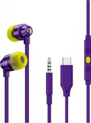 Logitech G333 In Ear Gaming Headset με σύνδεση 3.5mm Μωβ