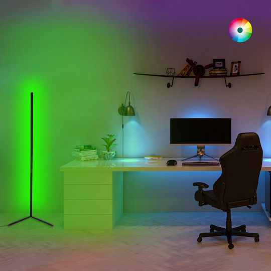 HomeMarkt LED Stehleuchte H120xB30cm. mit RGB Licht Schwarz