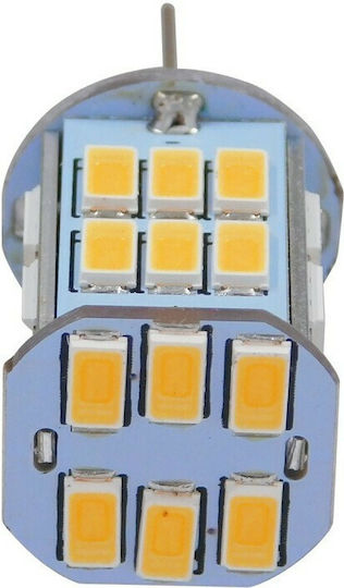 GloboStar Λάμπα LED 6W για Ντουί G4 Θερμό Λευκό 600lm Dimmable