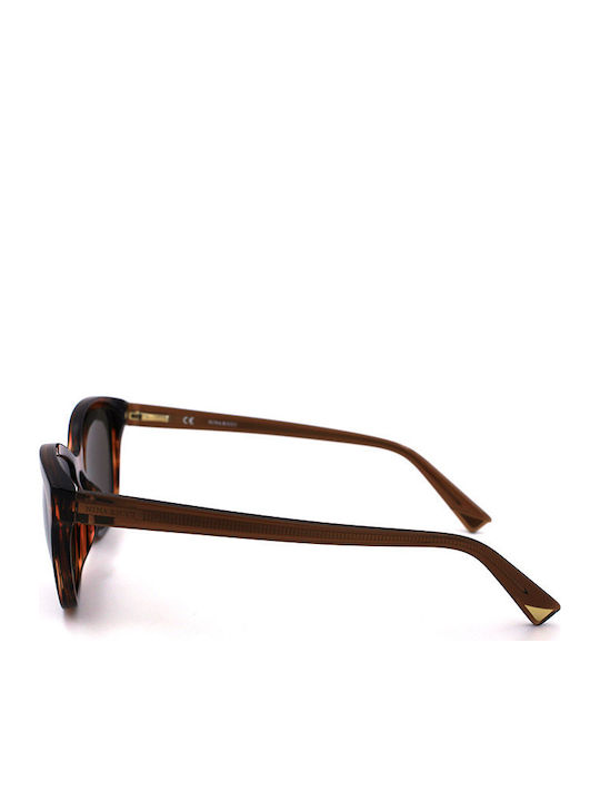 Nina Ricci Women's Sunglasses with Brown Tartaruga Plastic Frame and Gray Lens SNR020 06XE