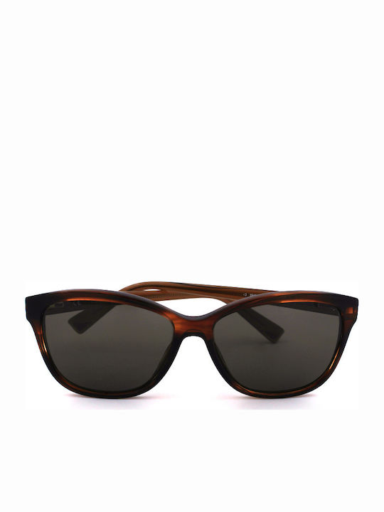 Nina Ricci Women's Sunglasses with Brown Tartaruga Plastic Frame and Gray Lens SNR020 06XE