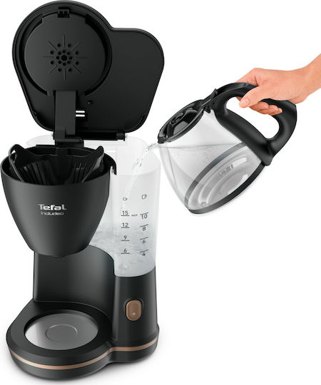 Tefal Includeo CM5338 Καφετιέρα Φίλτρου 1000W Black