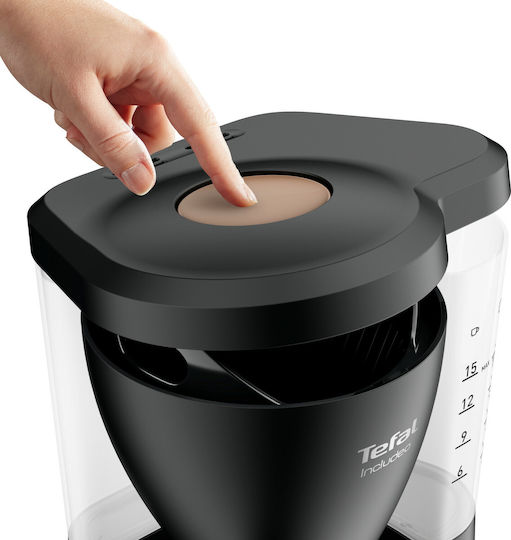 Tefal Includeo CM5338 Καφετιέρα Φίλτρου 1000W Black