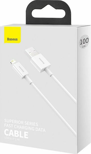 Baseus Superior Series USB to Lightning Cable Λευκό 1m (CALYS-A02)