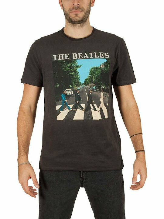 Amplified Abbey Road T-shirt Gray Cotton Charcoal