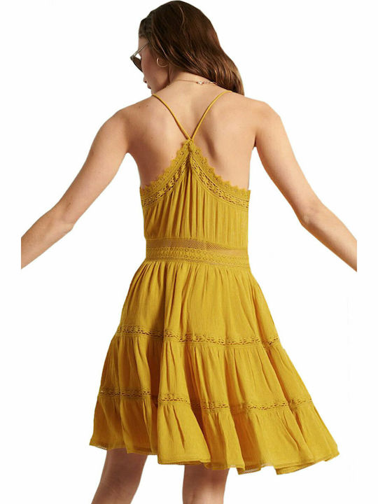 Superdry Summer Mini Dress Yellow