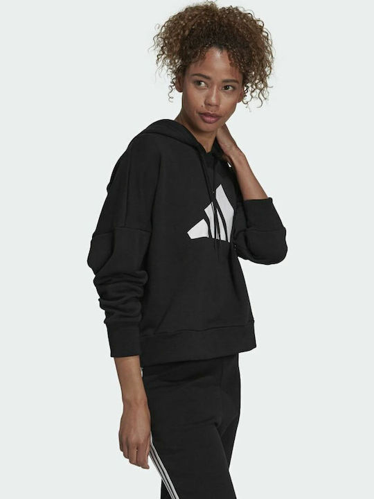 Sportswear Future Icons Μακρύ Γυναικείο Φούτερ με Κουκούλα Μαύρο