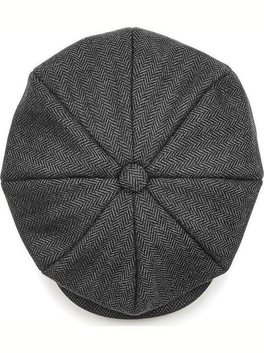 Beechfield Heritage Bakerboy B628 Flat Cap Charcoal Herringbone Beechfield Heritage Bakerboy B628 Flat Cap Charcoal Herringbone