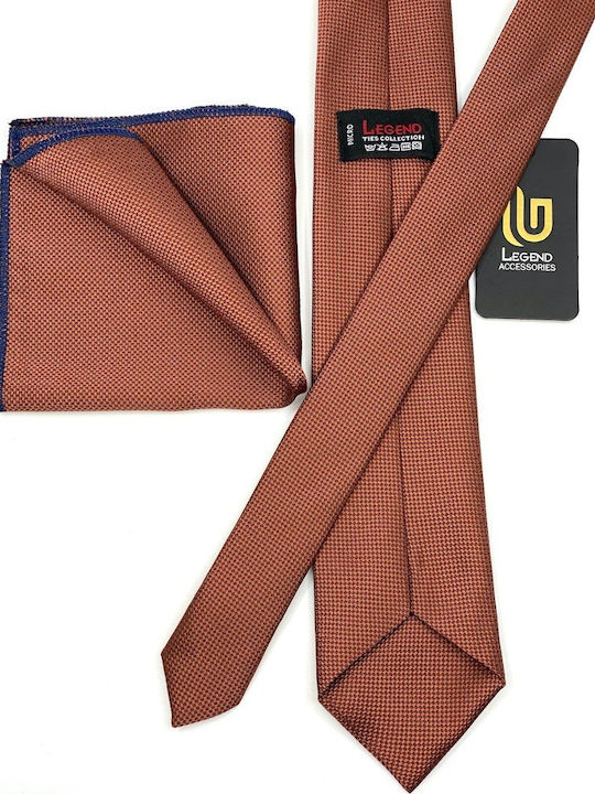 Legend Accessories Synthetic Men's Tie Set Monochrome Orange