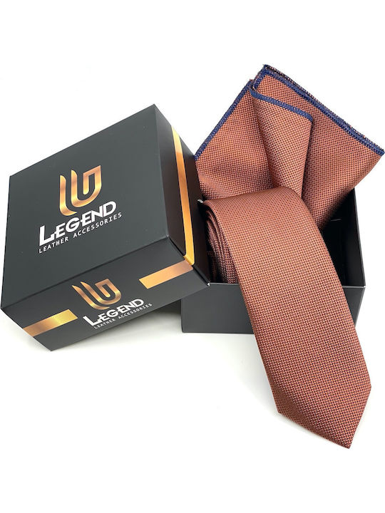 Legend Accessories Synthetic Men's Tie Set Monochrome Orange
