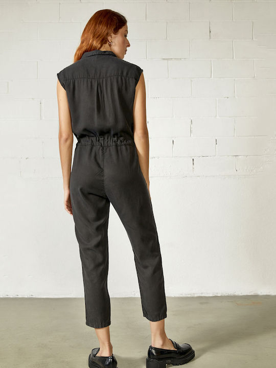 Edward Jeans S21-001 Γυναικεία Τζιν Ολόσωμη Φόρμα Μαύρη