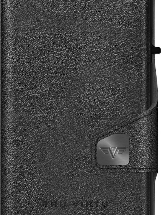 & Slide Pocket Coin Nappa Leather Men's Wallet Cards with RFID and Slide Mechanism Brown