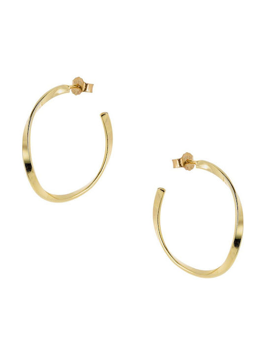 Loisir Earrings Hoops made of Silver Gold Plated