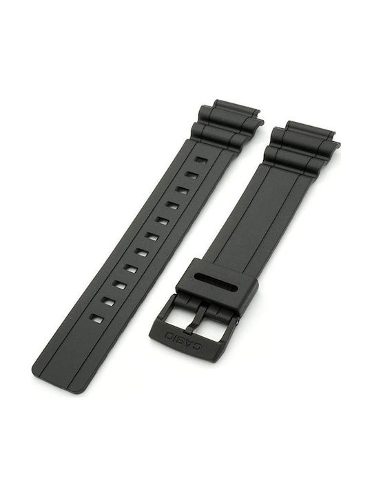 Casio Καουτσούκ Λουράκι Μαύρο 18mm