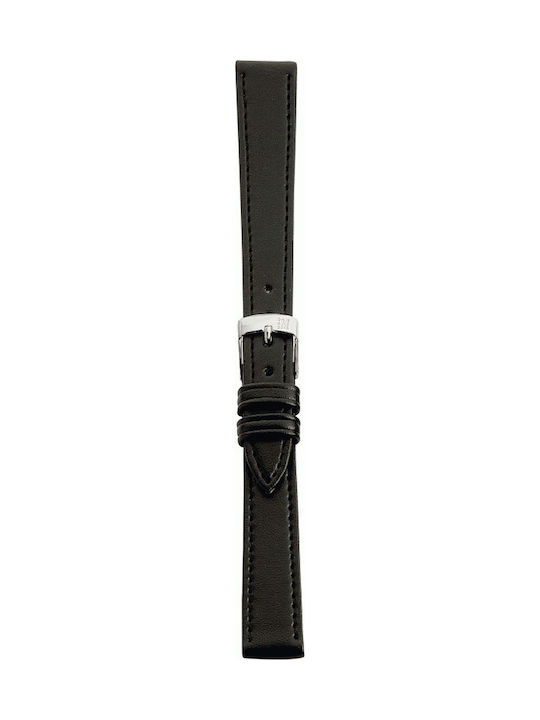 Morellato Point Leather Strap Black 18mm