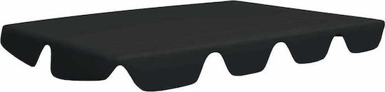 vidaXL Überdachung für Wiege Schwarz mit PVC-Beschichtung 1.46x2.10m