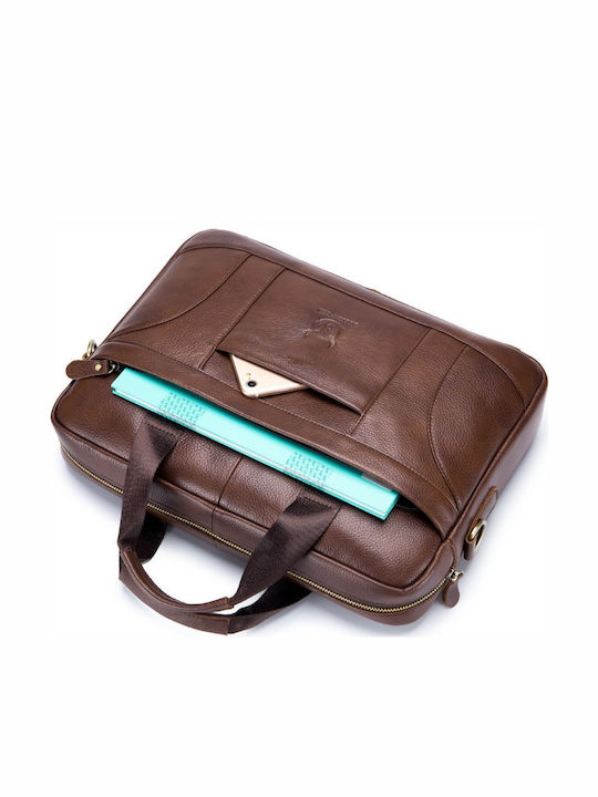 GWB-048 Leather Men's Briefcase Brown